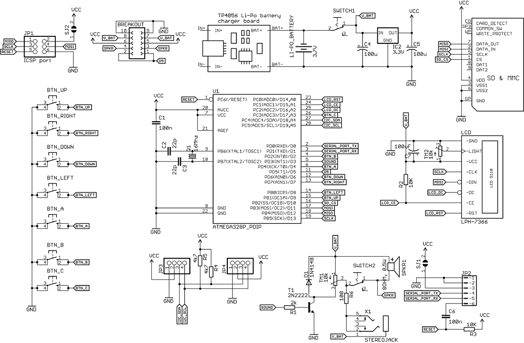 MakerBuino cricuit diagrams / schematics - 🎮 MAKERbuino - CircuitMess ...