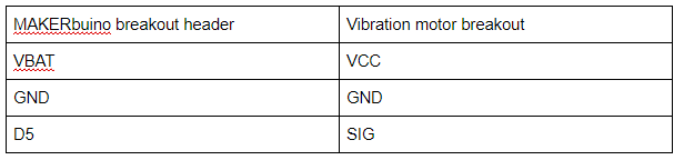 vibration motor connection